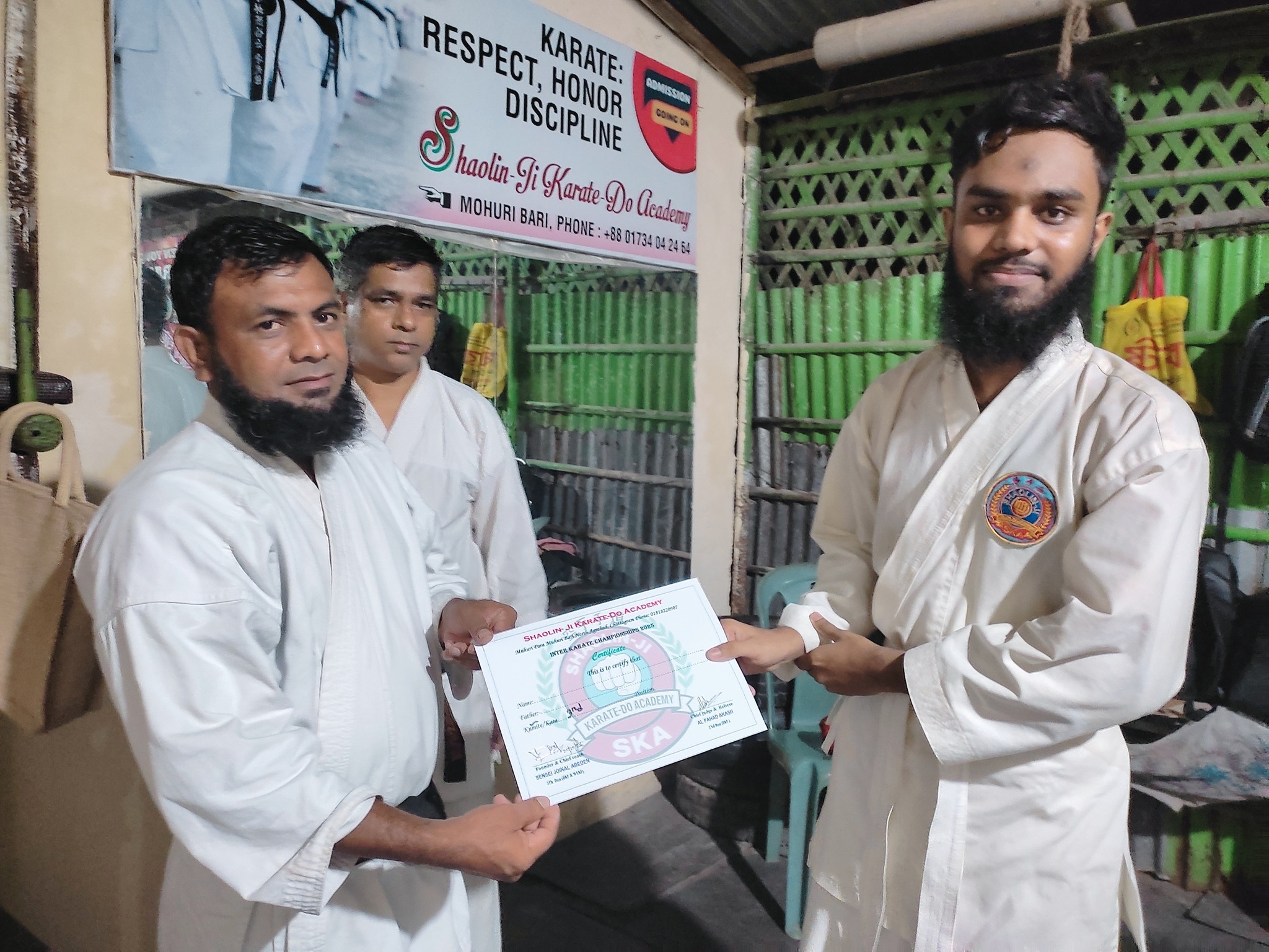 Ceremony and certificate distribution